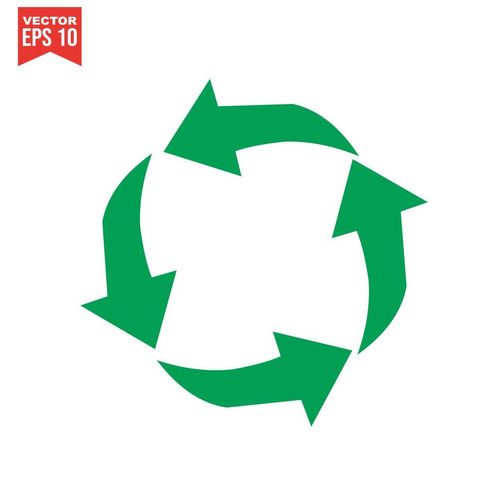 recycle pictogram recycling symbool. vectorillustratie. geïsoleerd op een witte achtergrond. vector