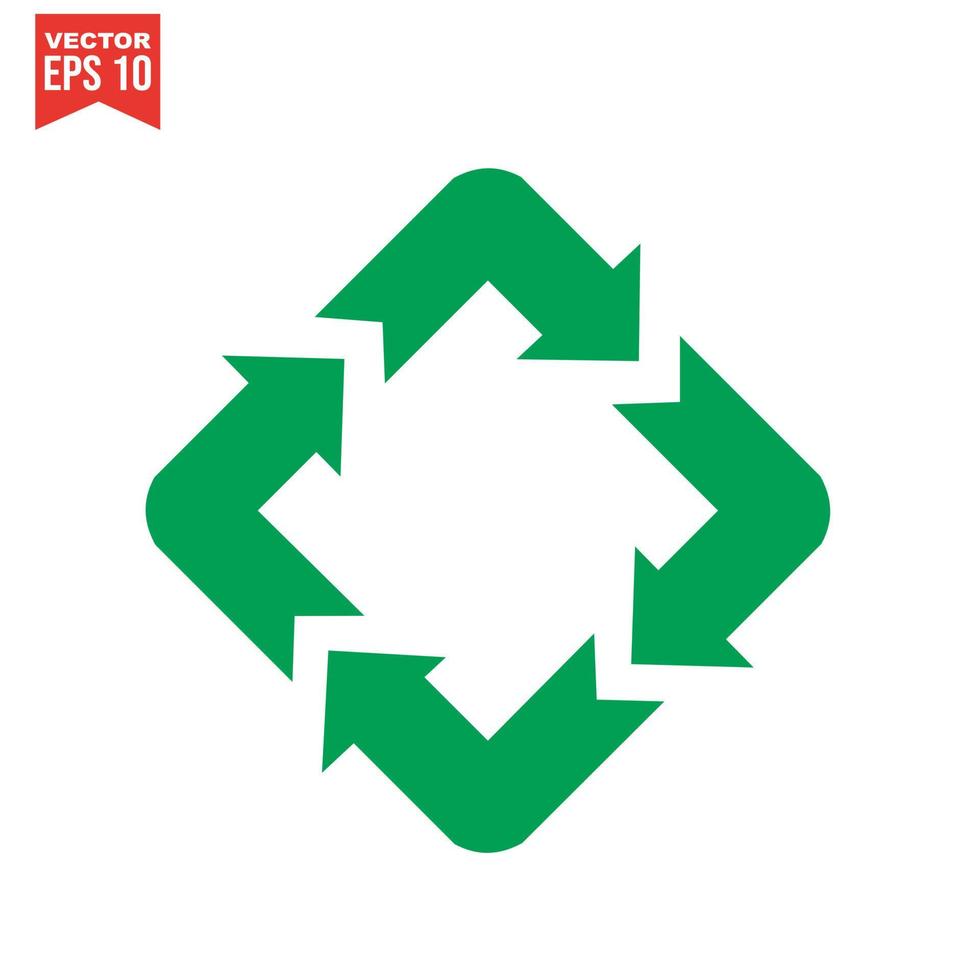 recycle pictogram, recycle pictogram vector, in trendy vlakke stijl geïsoleerd op een witte achtergrond. recycle pictogramafbeelding, recycle pictogramillustratie vector