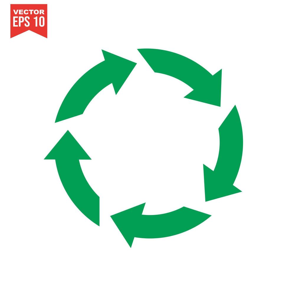 recycle pictogram, recycle pictogram vector, in trendy vlakke stijl geïsoleerd op een witte achtergrond. recycle pictogramafbeelding, recycle pictogramillustratie vector