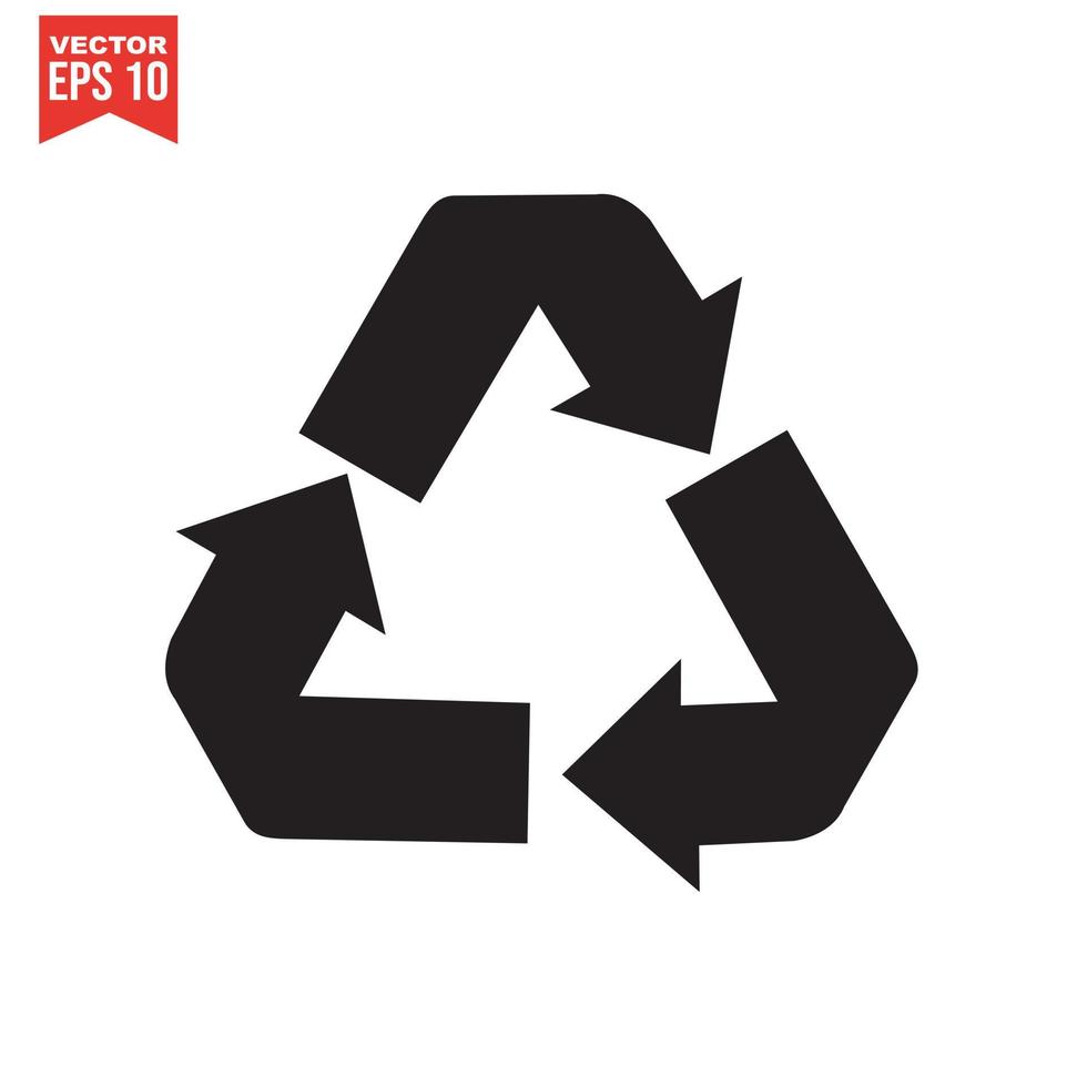 recycle pictogram, recycle pictogram vector, in trendy vlakke stijl geïsoleerd op een witte achtergrond. recycle pictogramafbeelding, recycle pictogramillustratie vector