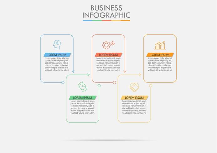 Zakelijke infographic sjabloon vector