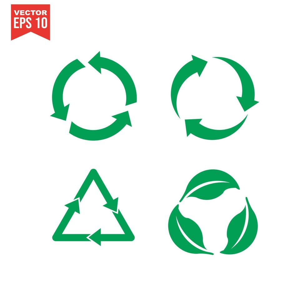 recycle pictogram recycling symbool. vectorillustratie. geïsoleerd op een witte achtergrond. vector