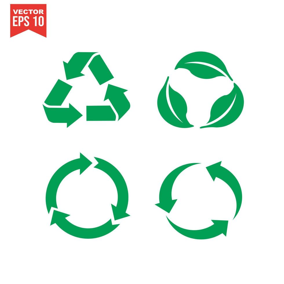 recycle pictogram recycling symbool. vectorillustratie. geïsoleerd op een witte achtergrond. vector