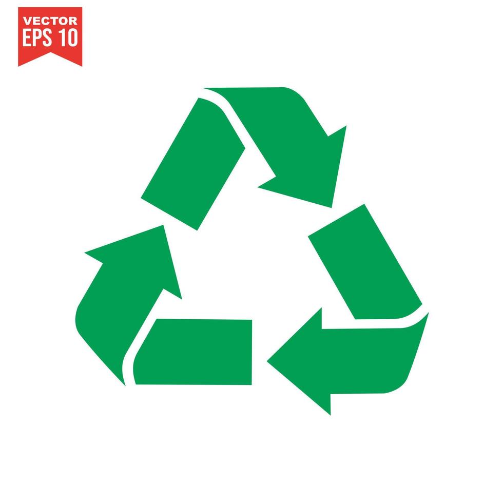 recycle pictogram recycling symbool. vectorillustratie. geïsoleerd op een witte achtergrond. vector