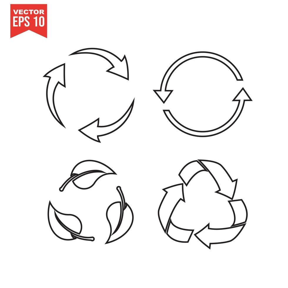 recycle pictogram, recycle pictogram vector, in trendy vlakke stijl geïsoleerd op een witte achtergrond. recycle pictogramafbeelding, recycle pictogramillustratie vector