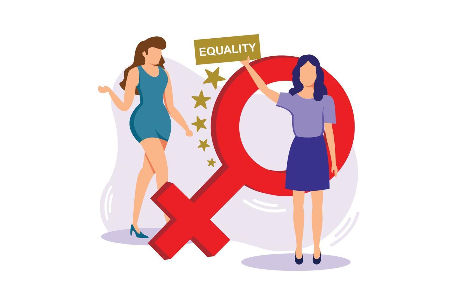 feminisme illustratie exclusieve ontwerp inspiratie vector