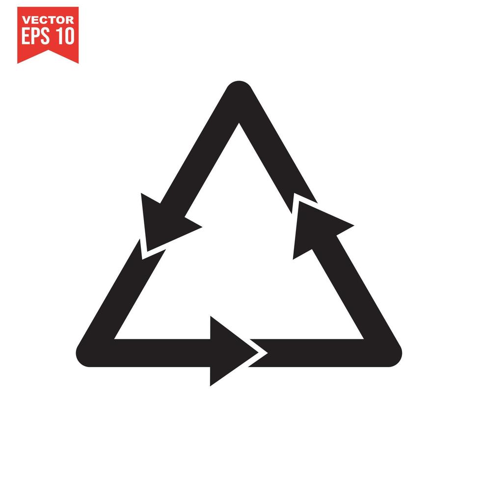 recycle pictogram recycling symbool. vectorillustratie. geïsoleerd op een witte achtergrond. vector