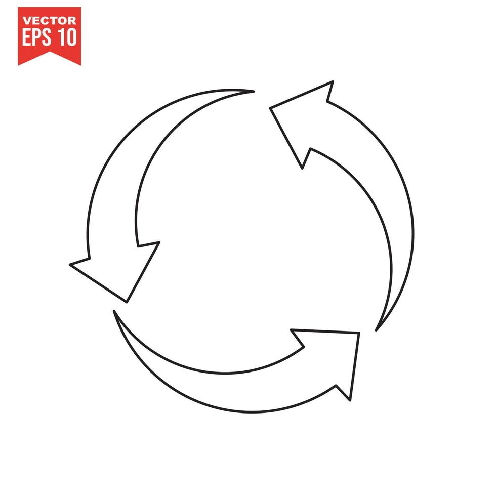 recycle pictogram recycling symbool. vectorillustratie. geïsoleerd op een witte achtergrond. vector