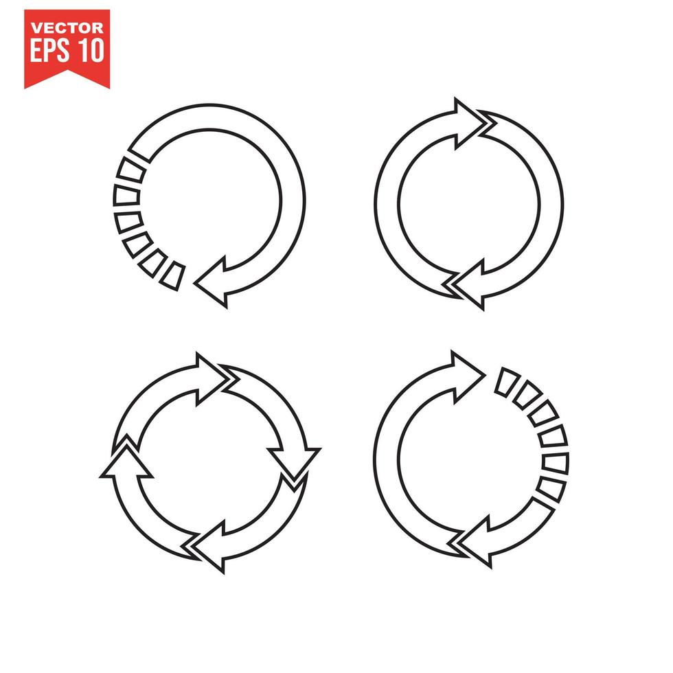 recycle pictogram recycling symbool. vectorillustratie. geïsoleerd op een witte achtergrond. vector