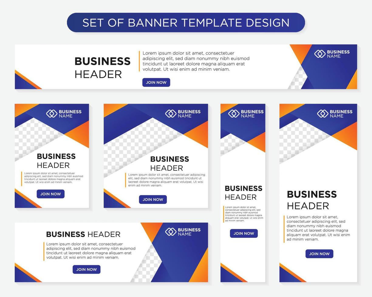 set van promotie kit banner sjabloonontwerp met moderne en minimalistische concept gebruiker voor webpagina, advertenties, jaarverslag, banner, achtergrond, achtergrond, flyer, brochure, kaart, poster, presentatie lauyout vector