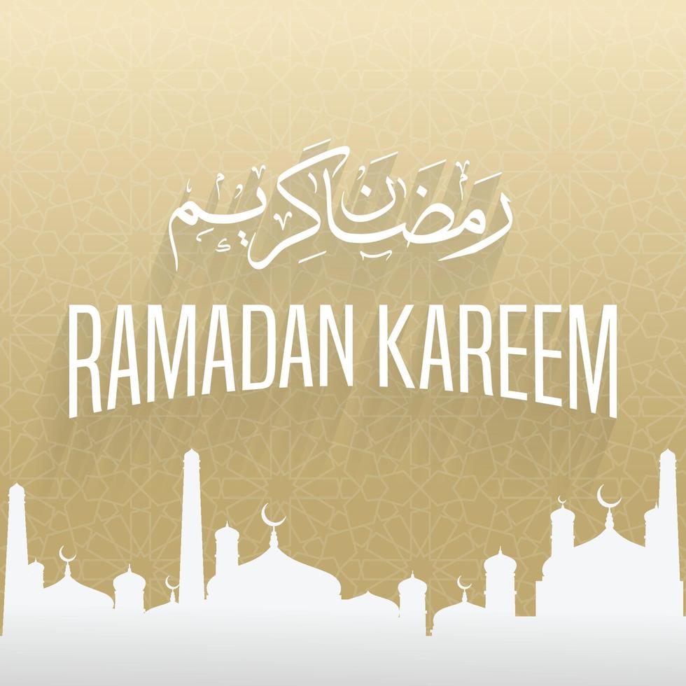 ramadan kareem islamitisch achtergrondontwerp met gebruik in moderne en Arabische stijl voor sociale media-inhoud en banneradvertenties vector