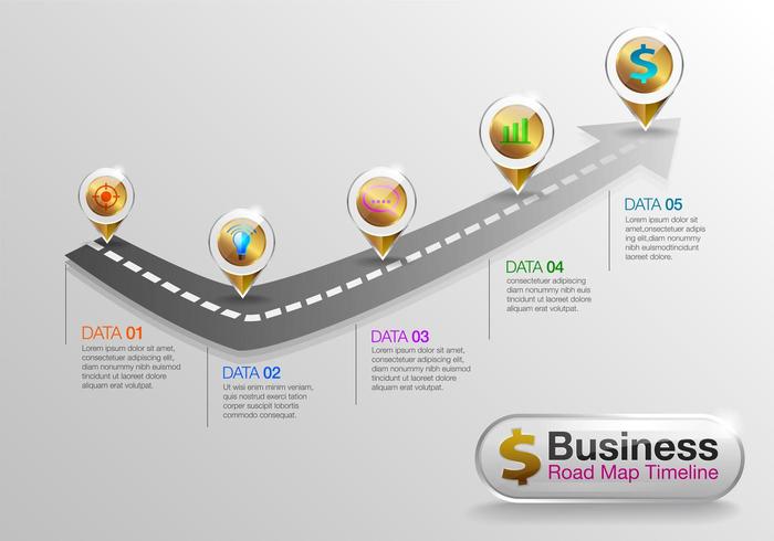 infographic Business roadmap tijdlijn vector