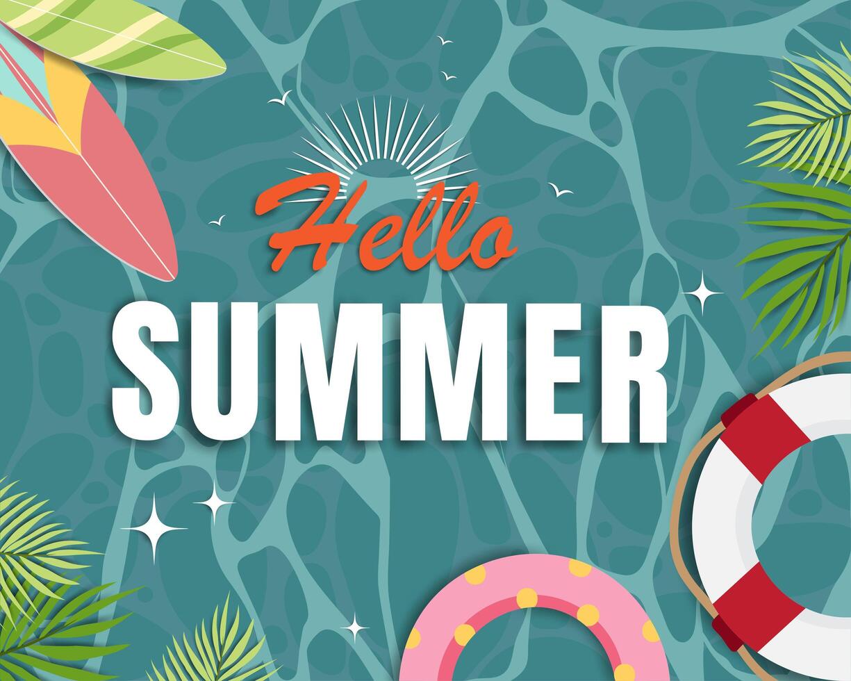 Mooie zomer banner en poster kaart vector