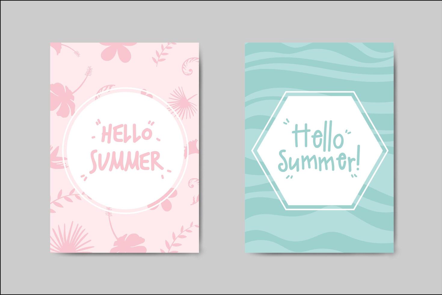 Mooie zomer kaart belettering kaart vector