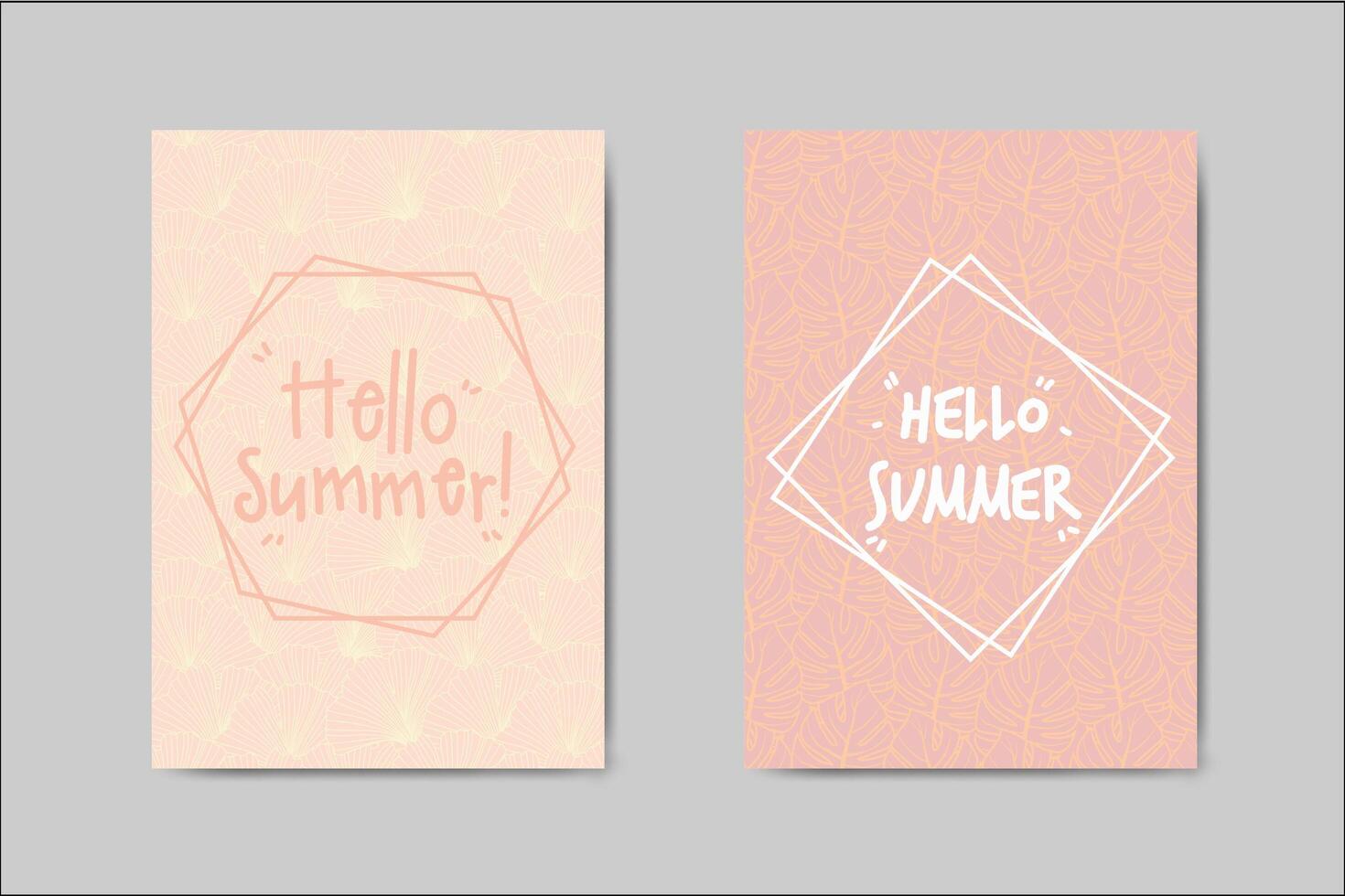 Mooie zomer kaart belettering kaart vector