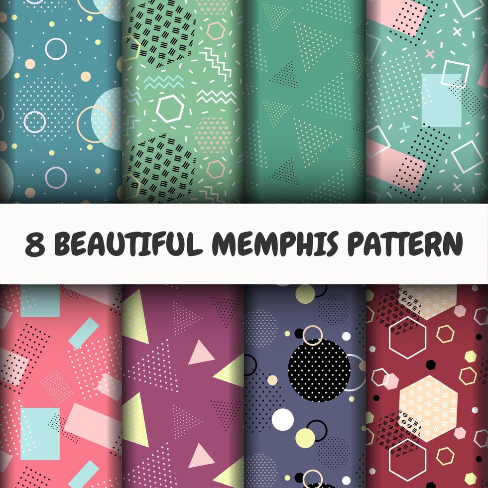 Memphis patroon ingesteld vector