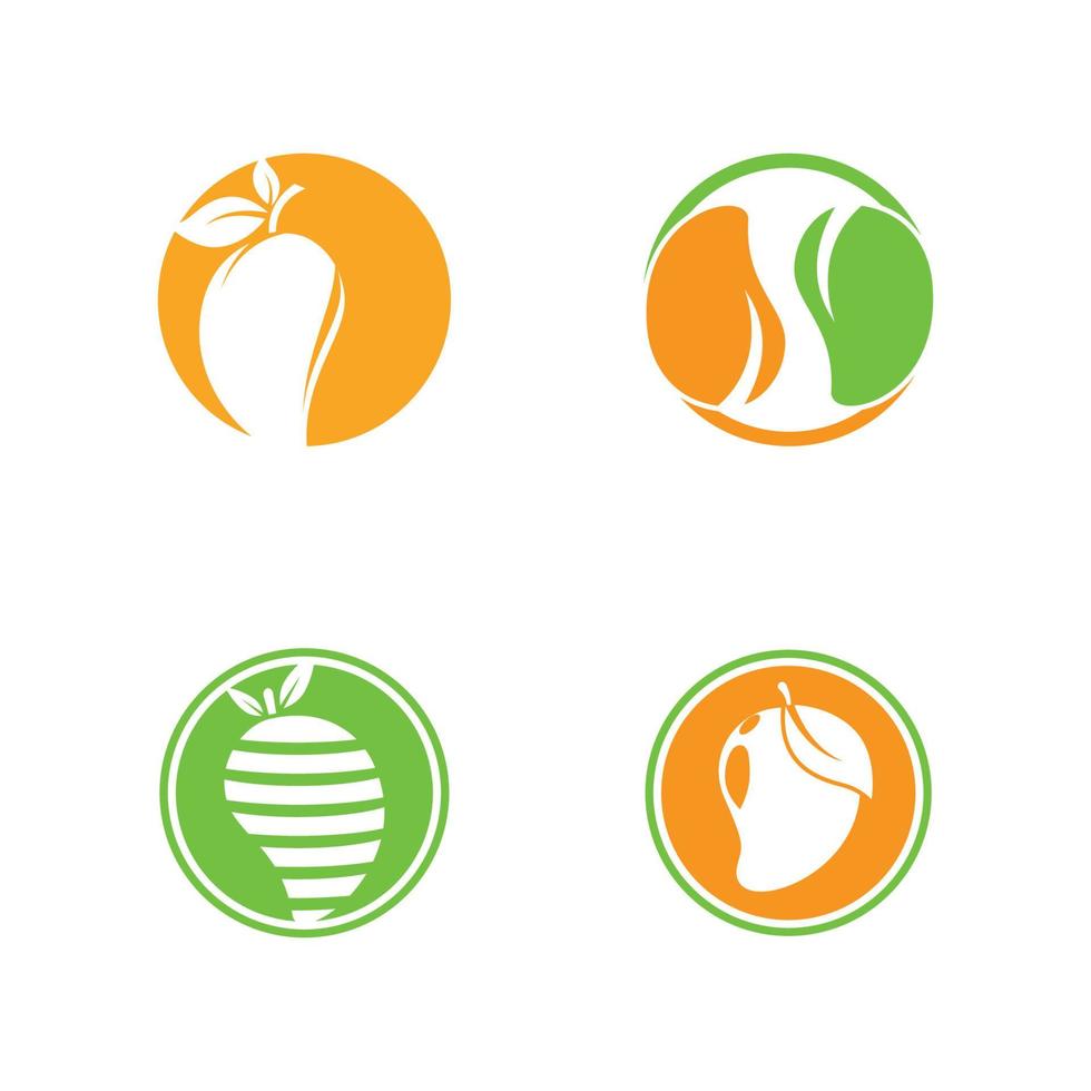 mango logo sjabloon vector pictogram ontwerp illustratie