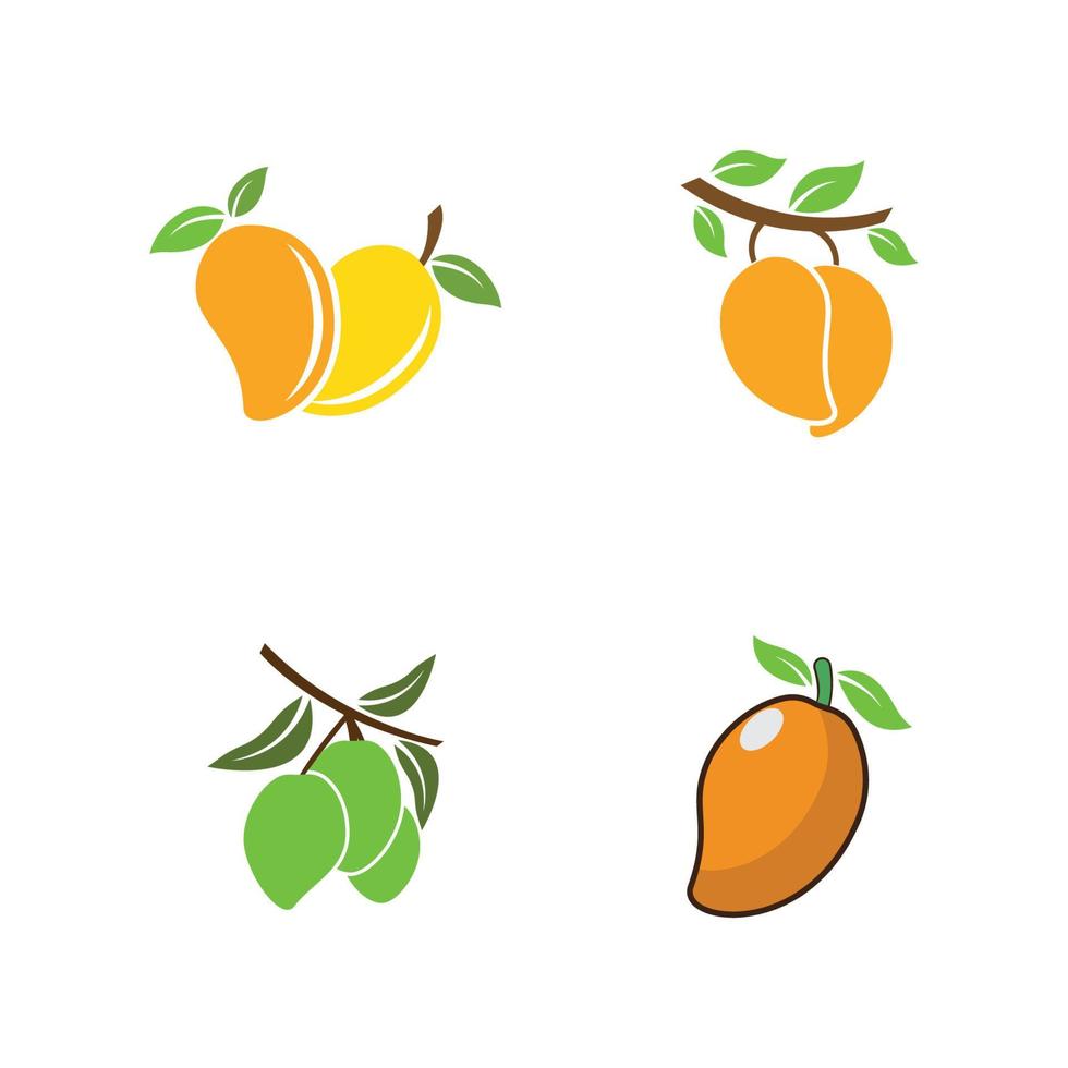 mango logo sjabloon vector pictogram ontwerp illustratie