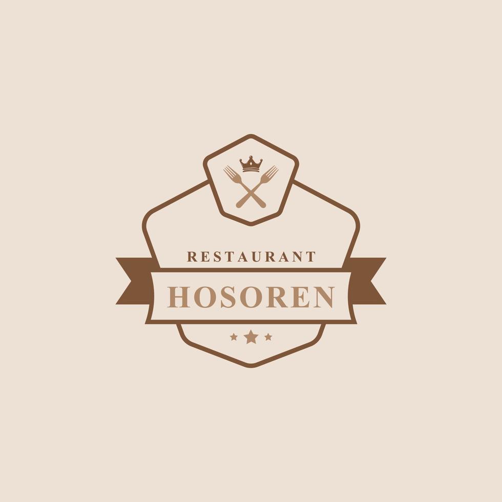 vintage retro badge restaurant en café iconen, fast food logo ontwerp silhouetten vector