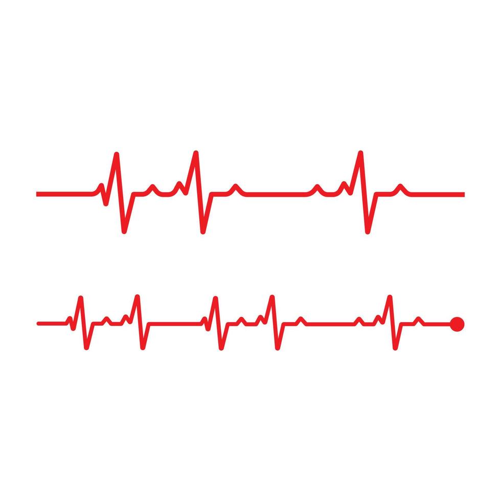 set van pulse lijn logo vector icon