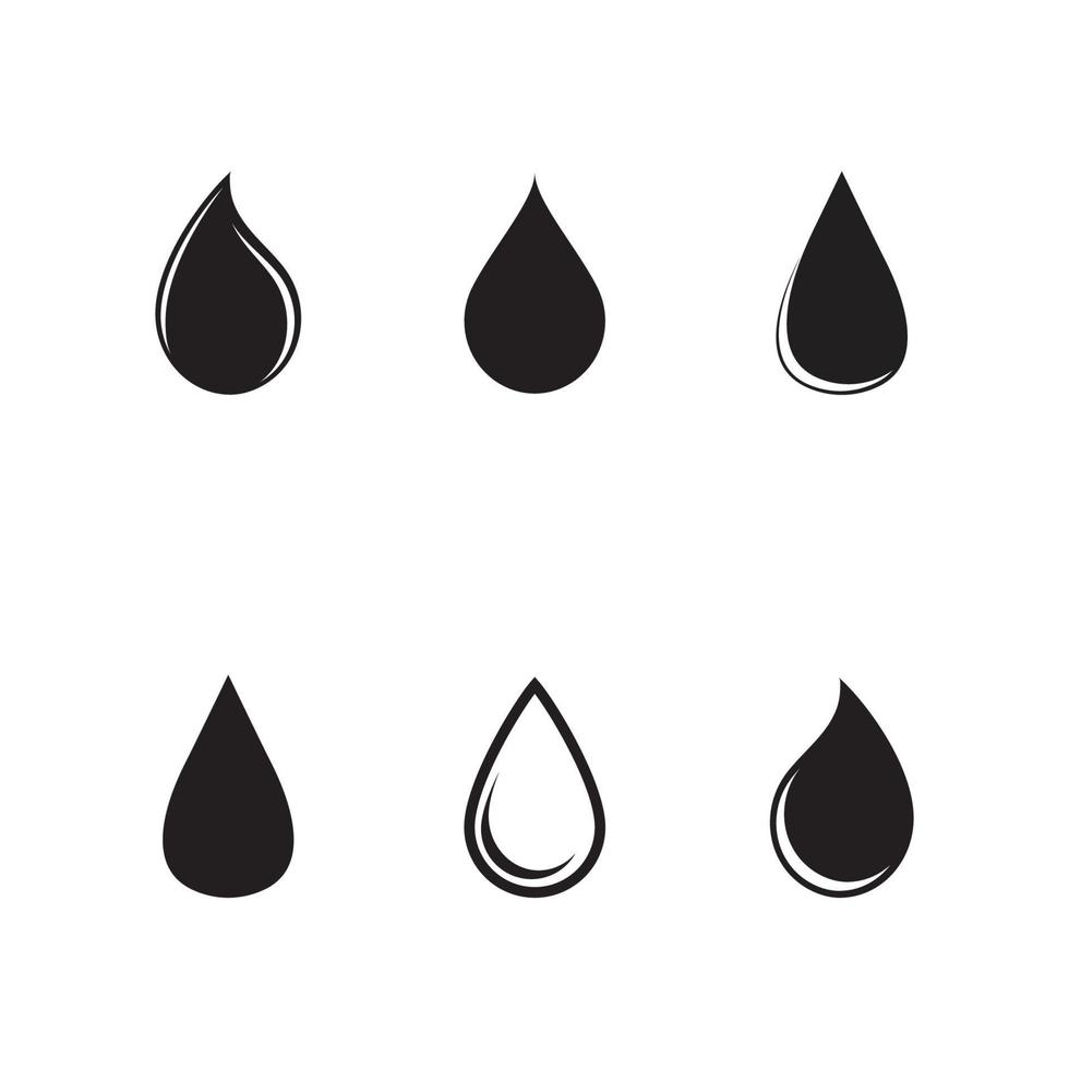 set van waterdruppel logo sjabloon vectorillustratie vector