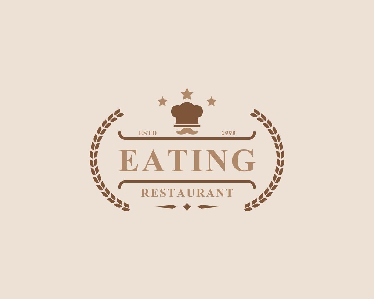 vintage retro badge restaurant en café iconen, fast food logo ontwerp silhouetten vector