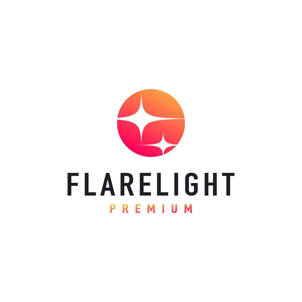 flare licht logo vector ontwerp inspiratie
