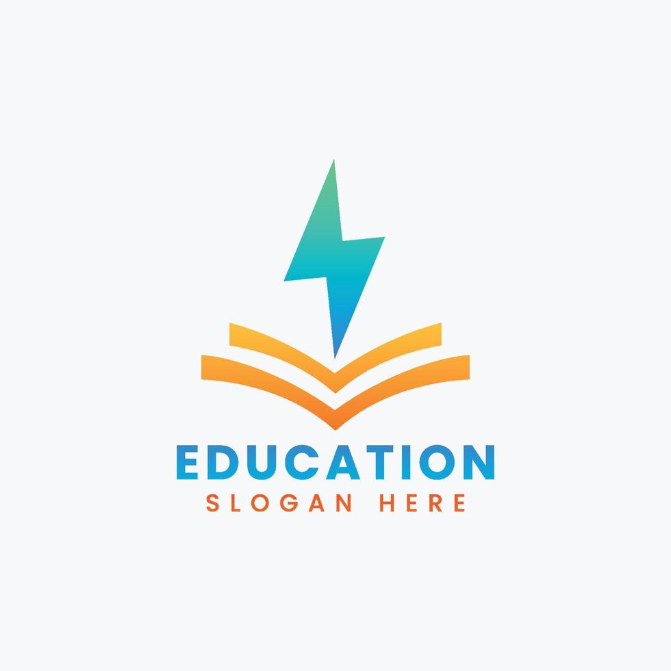 abstract modern educatief logo-ontwerp, kleurrijk gradiëntonderwijs-logo-ontwerp vector