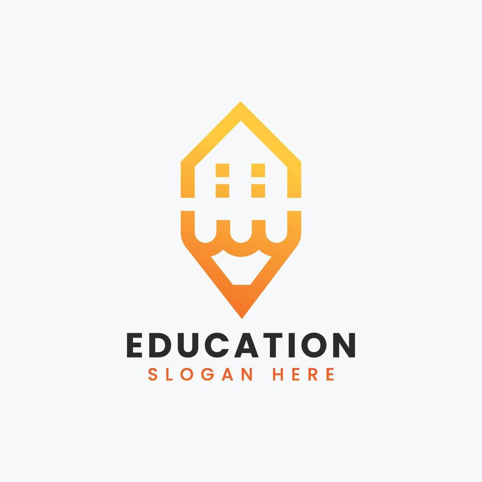 abstract modern educatief logo-ontwerp, kleurrijk gradiëntonderwijs-logo-ontwerp vector