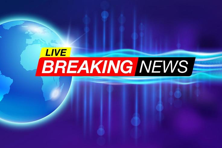 Live breaking news rapport banner vector