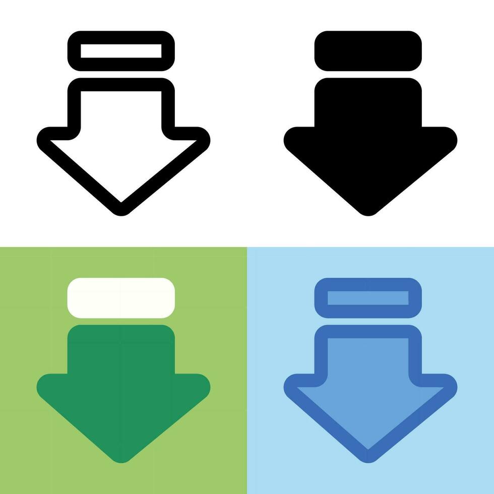 illustratie vectorafbeelding van downloadpictogram. perfect voor gebruikersinterface, nieuwe applicatie, enz. vector