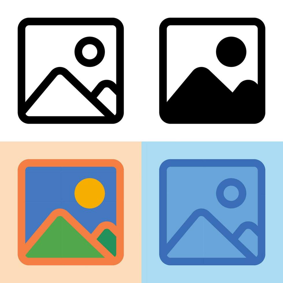 illustratie vectorafbeelding van galerijpictogram. perfect voor gebruikersinterface, nieuwe applicatie, enz. vector