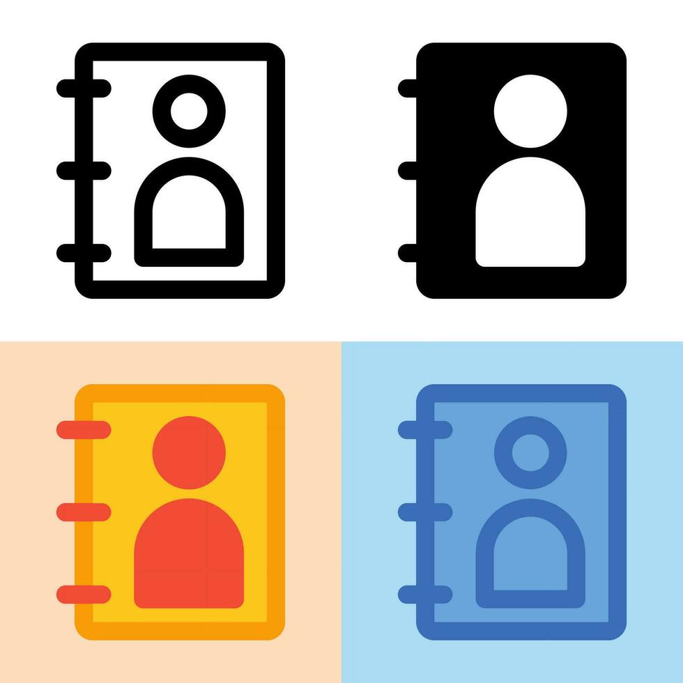 illustratie vectorafbeelding van contactpictogram. perfect voor gebruikersinterface, nieuwe applicatie, enz. vector