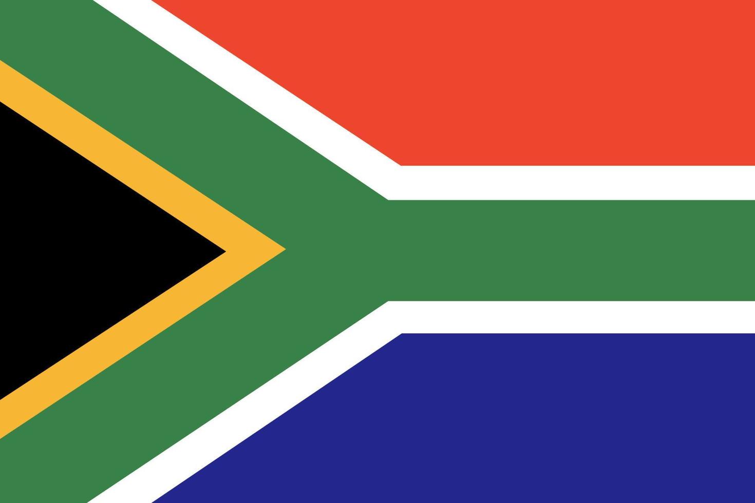 vlag van zuid afrika. officiële kleuren en verhoudingen. nationale vlag van Zuid-Afrika. vector