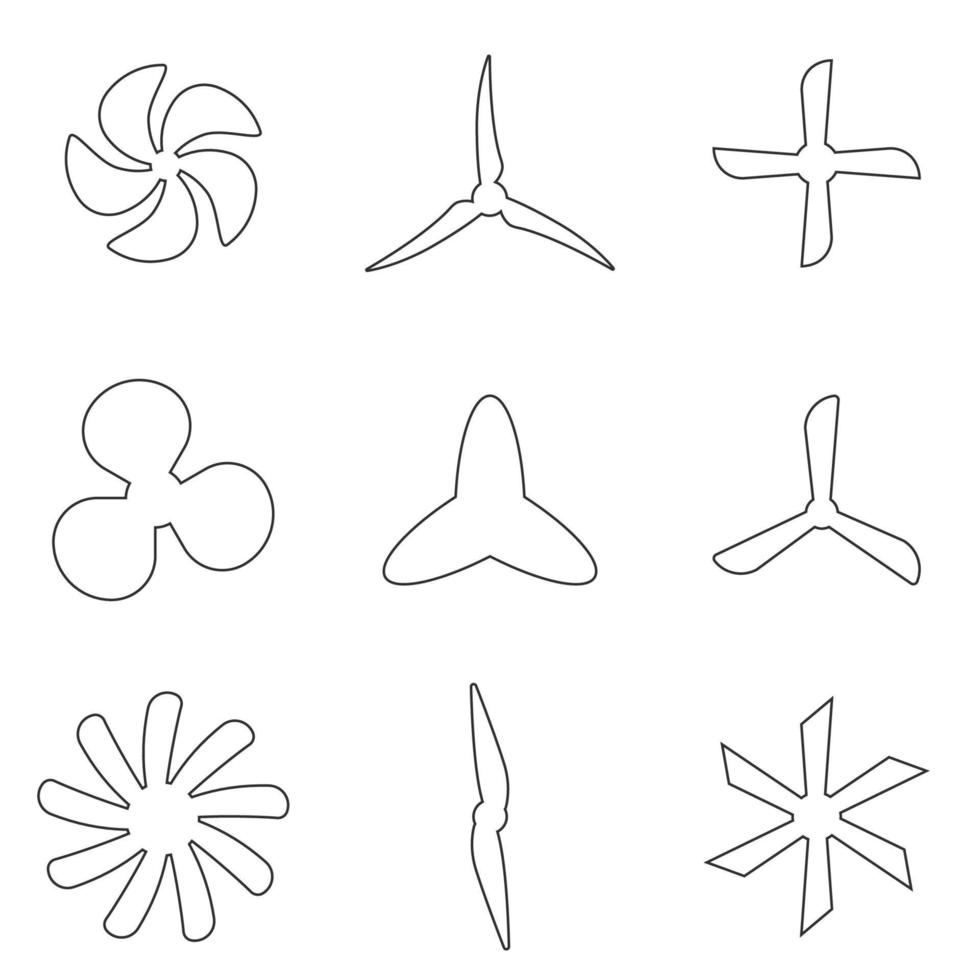 vectorillustratie op het thema propellers vector