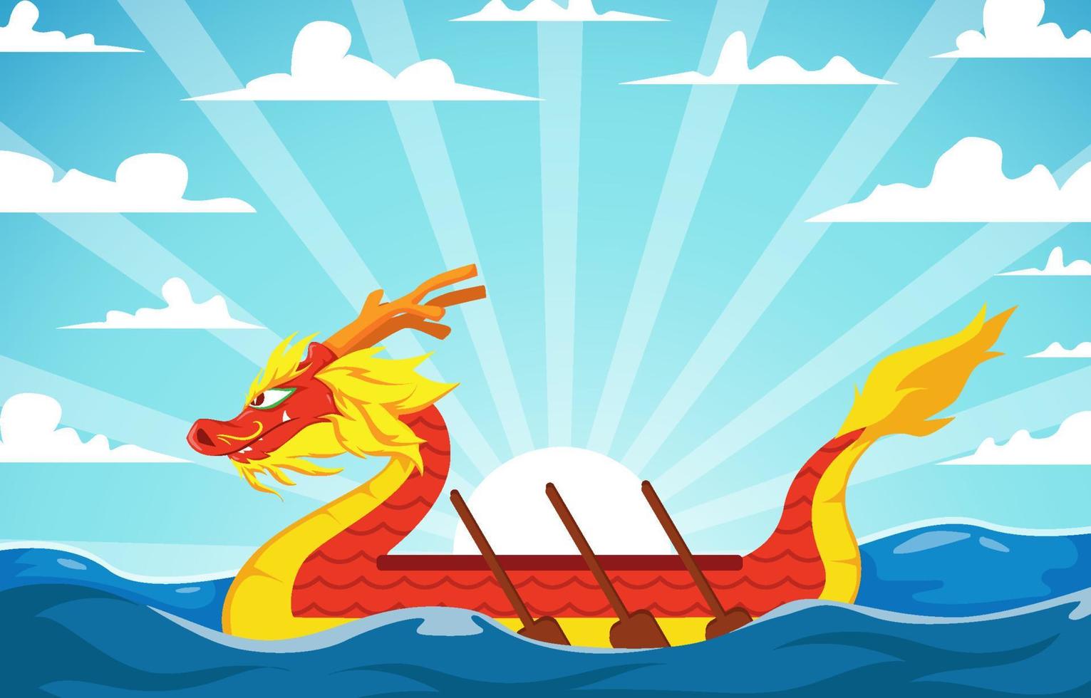 Dragon Boat Festival achtergrond vector