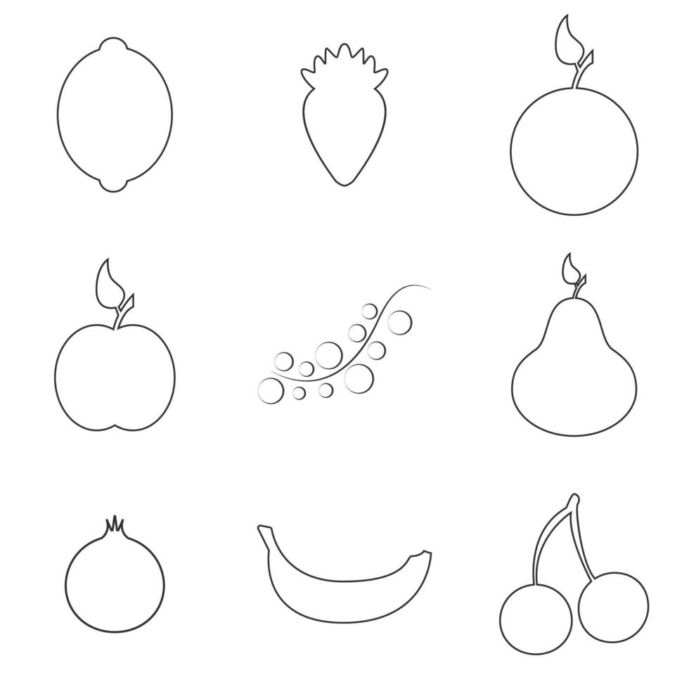 vectorillustratie op het thema fruit vector