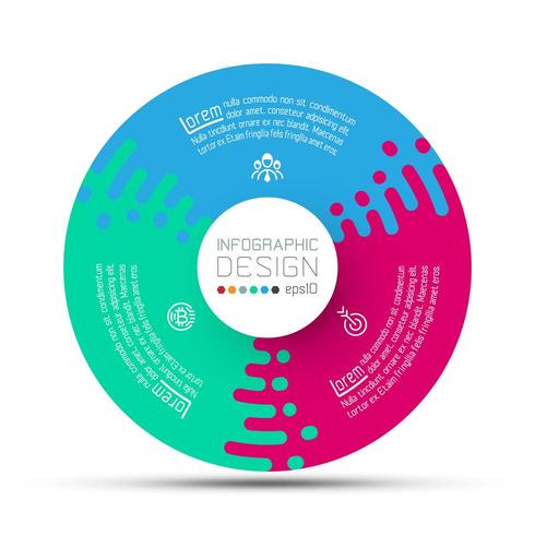 Zakelijke cirkel etiketten vorm infographic groepen bar. vector