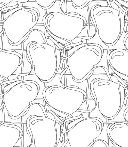Naadloos gevoerd patroon met hartvorm. vector