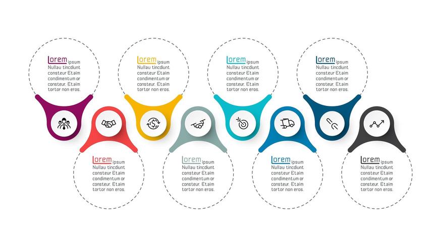 Ring infographics bar vectorafbeeldingen. vector