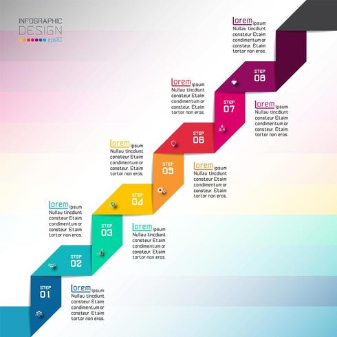 Modern ontwerpsjabloongebruik voor infographics, banner, etiketten. vector