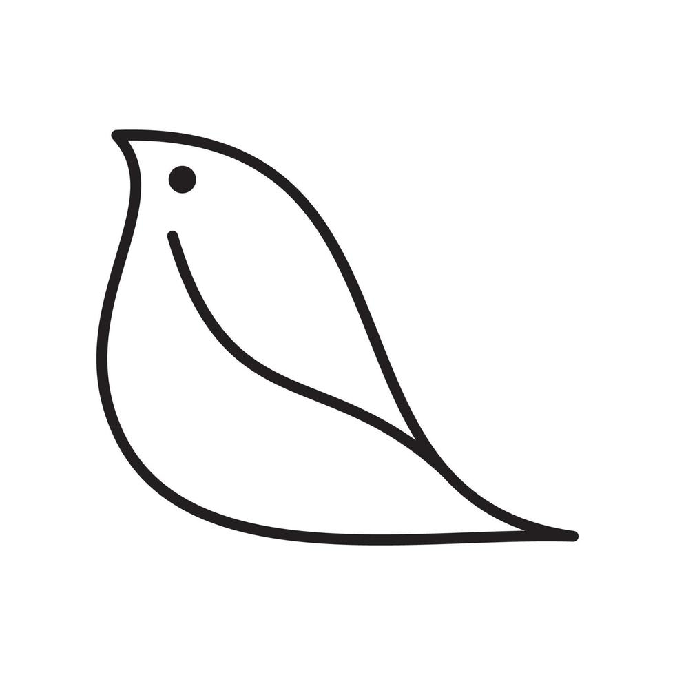 vogel lijn pictogram ontwerp vector