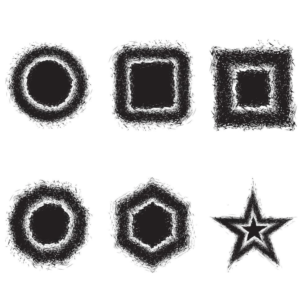 vogelnest zwarte vorm penseelstreken. onregelmatige tekenstreken. vector penseelstreek achtergrond