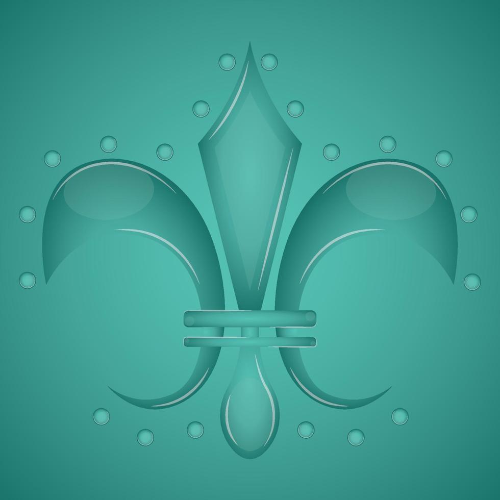 fleur de lis. middeleeuwse heraldiek decoratie - vector