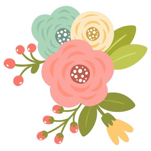 Bloeiende Lentebloemen vector