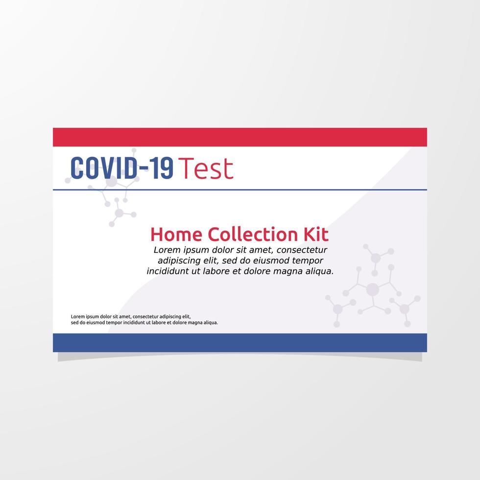 vectorillustratie voor omslag covid-19 test home collection kit vector