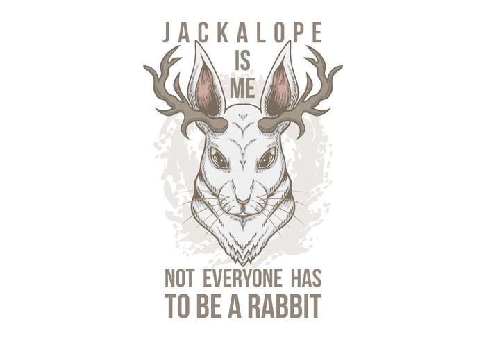 Jackalope hoofd afbeelding vector