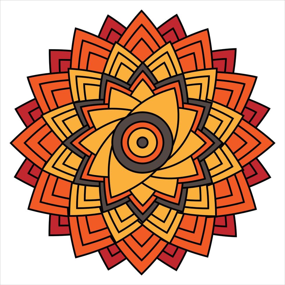 eenvoudige mandala-kunst. vector illustratie
