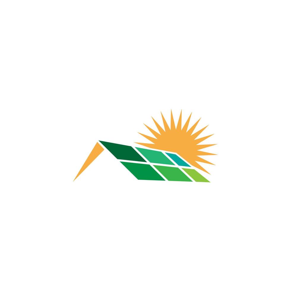 zonne-energie symbool bliksem pictogram logo ontwerp vector