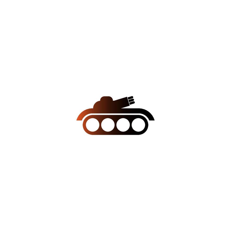 militaire tank, leger tank pictogram logo ontwerpsjabloon vector